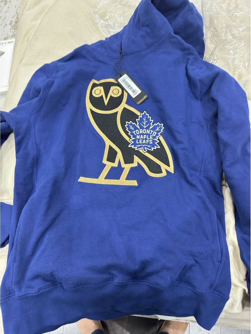 OVO X Toronto Maple Leafs OG Owl Hoodie - Blue Size S